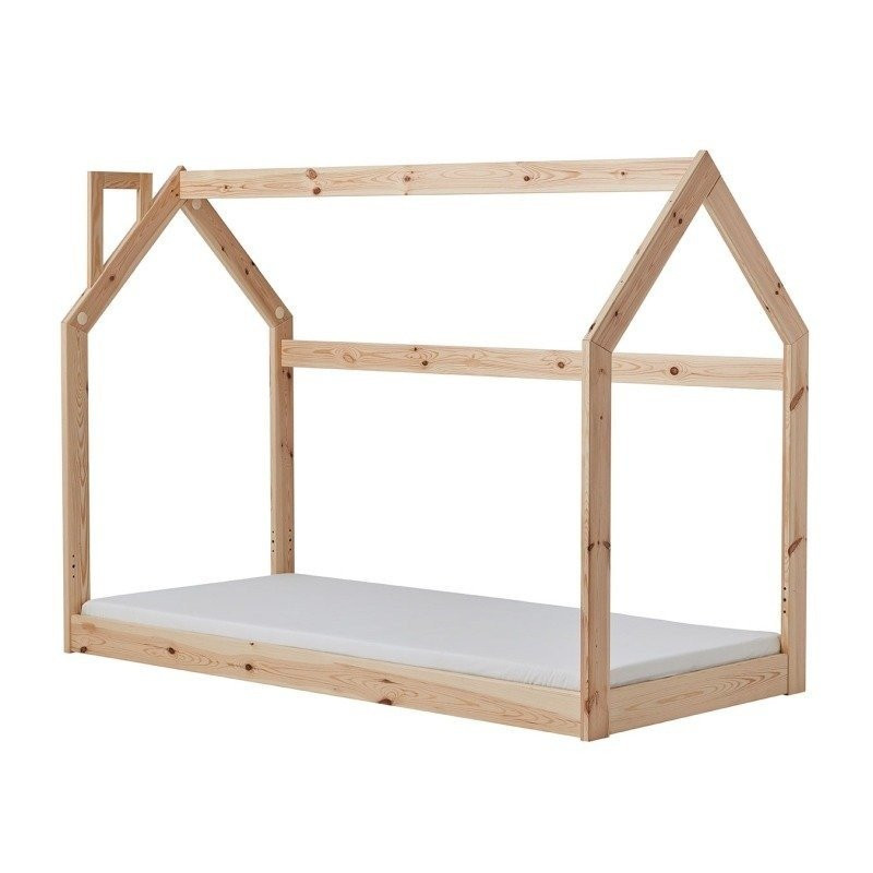 Łóżko domek 160x70 z drewna PINIO MHB 133
