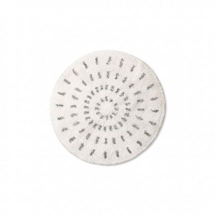 Dywan okrągły promienie czarno-biały HKliving 60 cm MHD1-00-43