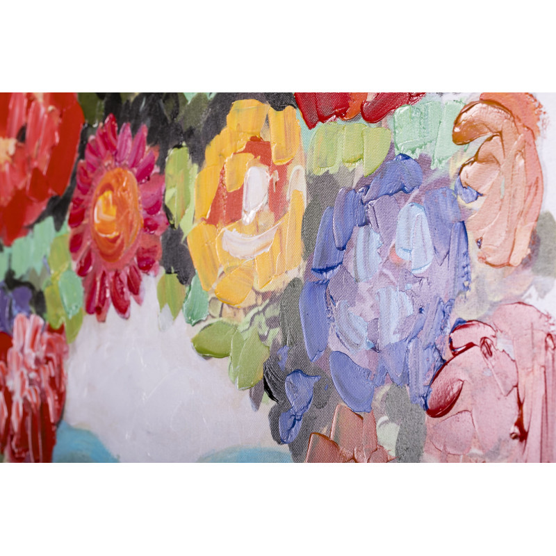Ręcznie malowany obraz na płótnie - Kobieta z wiankiem