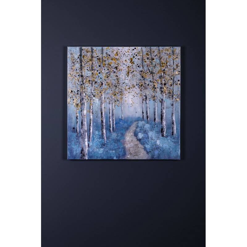Ręcznie malowany obraz na płótnie – aleja drzew MHD0-10-46
