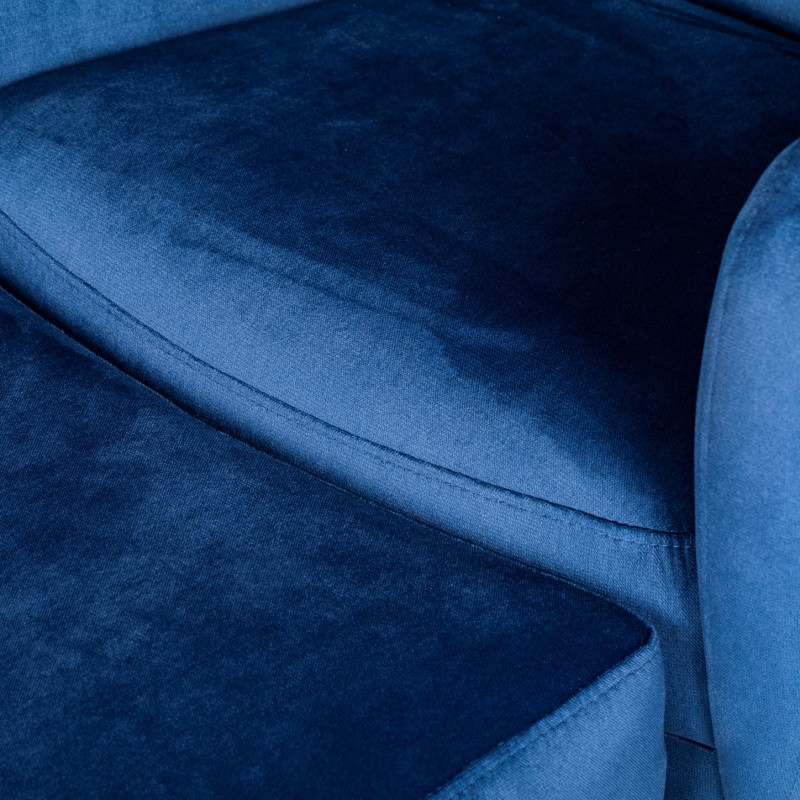 Niebieski fotel z podnóżkiem w zestawie MHT 200