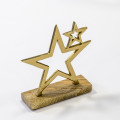 Figurka złote gwiazdki na drewnie MHD0-03-84