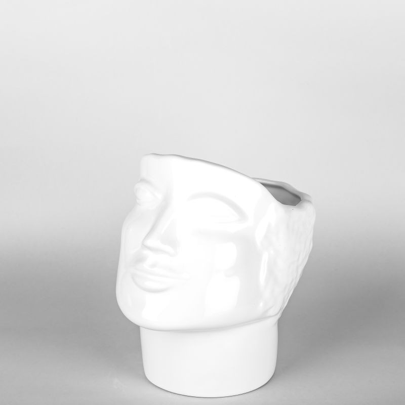 Ceramiczna doniczka męska twarz bizantyjska