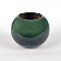 Ceramiczny wazon kula zielony