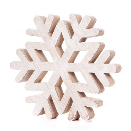 Figurka drewniana śnieżynka-płatek śniegu MHD0-03-115