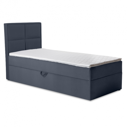 Tapicerowane łóżko z pojemnikiem na pościel 90x200 cm MHB 115