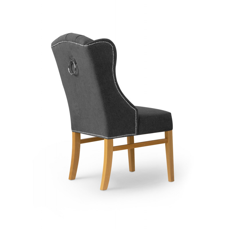 Krzesło tapicerowane pikowane z ozdobną kołatką MHK0-48