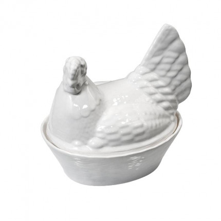 Kura bomboniera porcelanowa biała MHD0-03-21