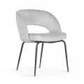 Designerskie krzesło tapicerowane welur MHK0-120