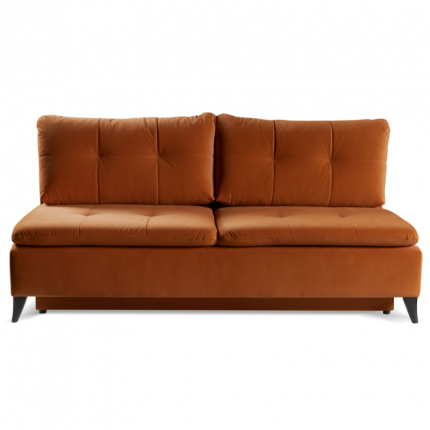 Prosta sofa pomarańczowa rozkładana MHT 261