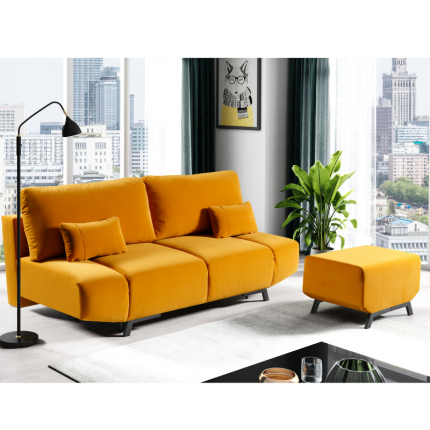 Nowoczena żółta sofa rozkładana MHT 260