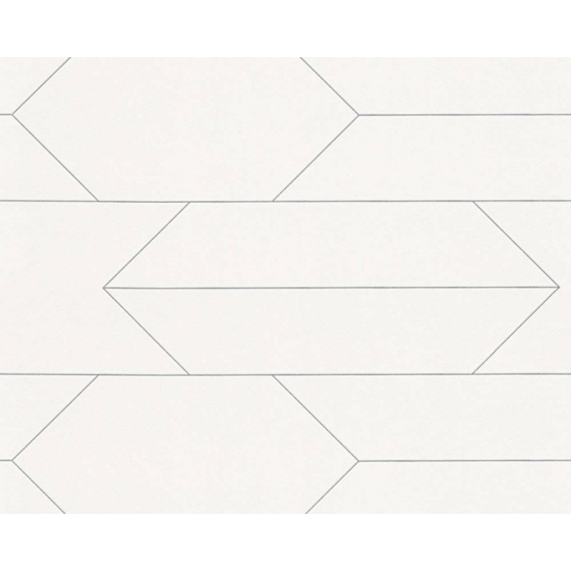 Biała tapeta z geometrycznym wzorem MHT0-44