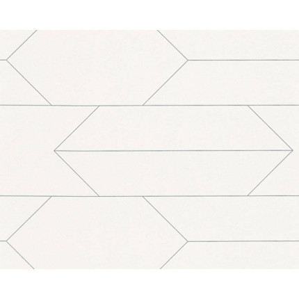 Biała tapeta z geometrycznym wzorem MHT0-44