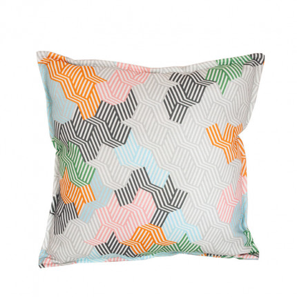 Pastelowa poduszka dekoracyjna w geometryczne wzory MHA0-01-4