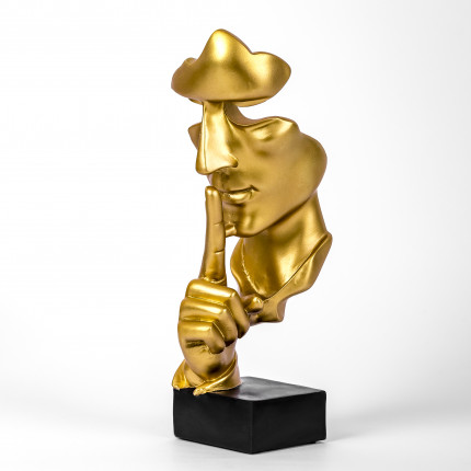 Złota figurka dekoracyjna "Cisza" z połyskiem