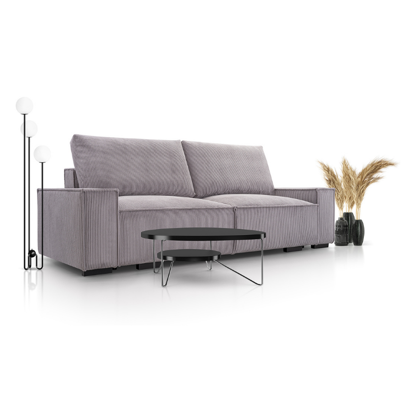 Wygodna sztruksowa sofa z funkcją spania MHT 285