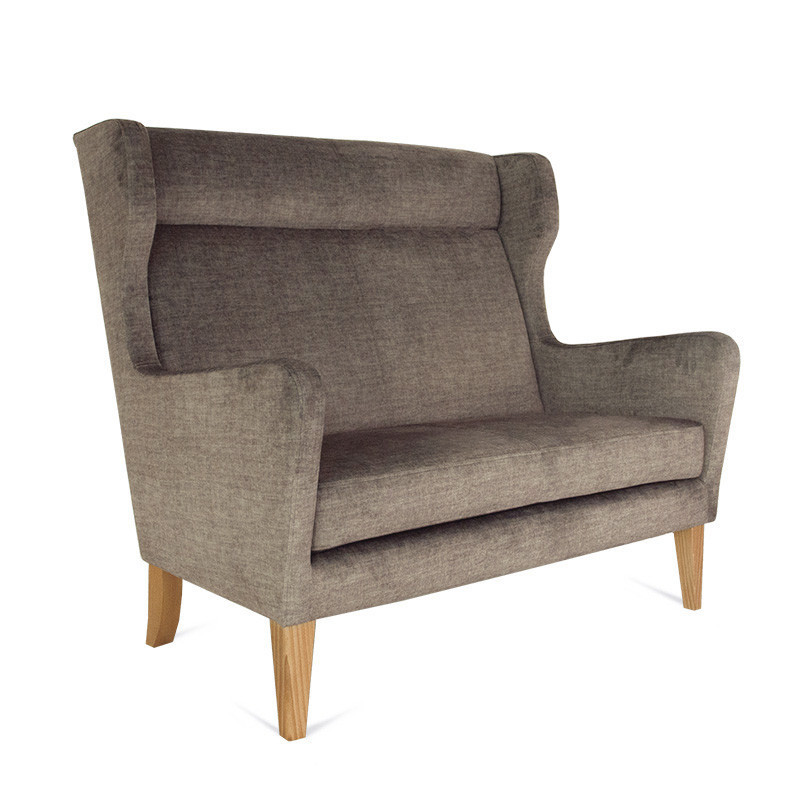Brązowa, welurowa sofa od ręki MHT 217