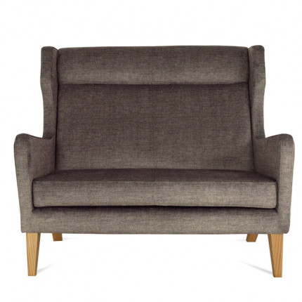 Brązowa, welurowa sofa MHT 217