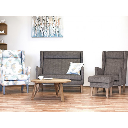Brązowa, welurowa sofa MHT 217