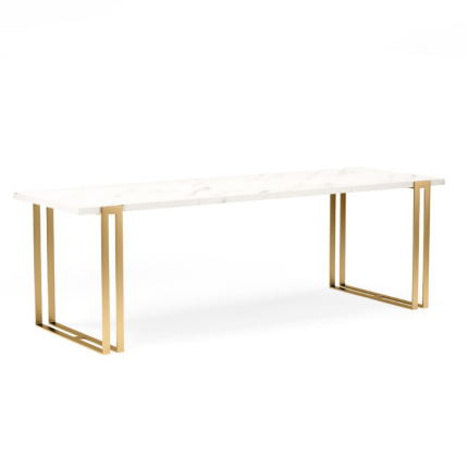 Stół glamour rozkładany prostokątny 120-220 cm ze złotymi nogami MHS1-32