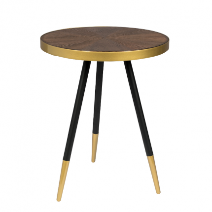 Drewniany stolik kawowy Denise średnica 44 cm