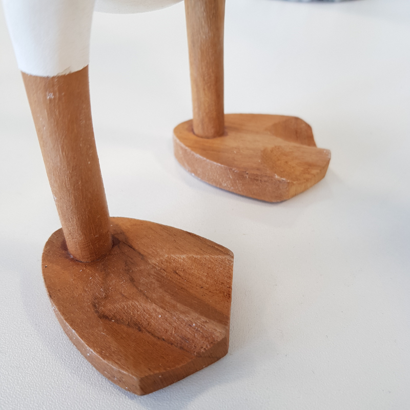 Ręcznie rzeźbione kaczki z drewna, zestaw 3 sztuki HSM MHD0-03-136