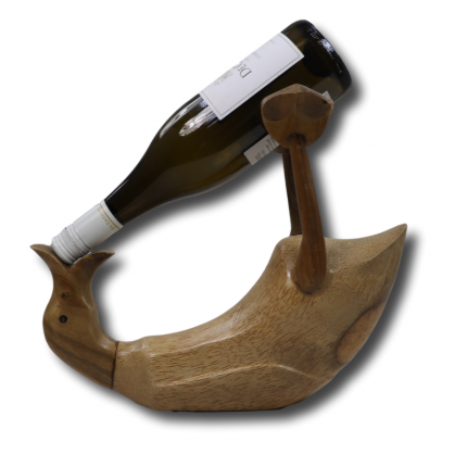 Oryginalny stojak na wino z drewna kaczka HSM MHD0-03-132