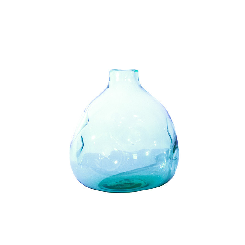 Ręcznie robiony szklany wazon w nieregularnym kształcie MHD0-01-24