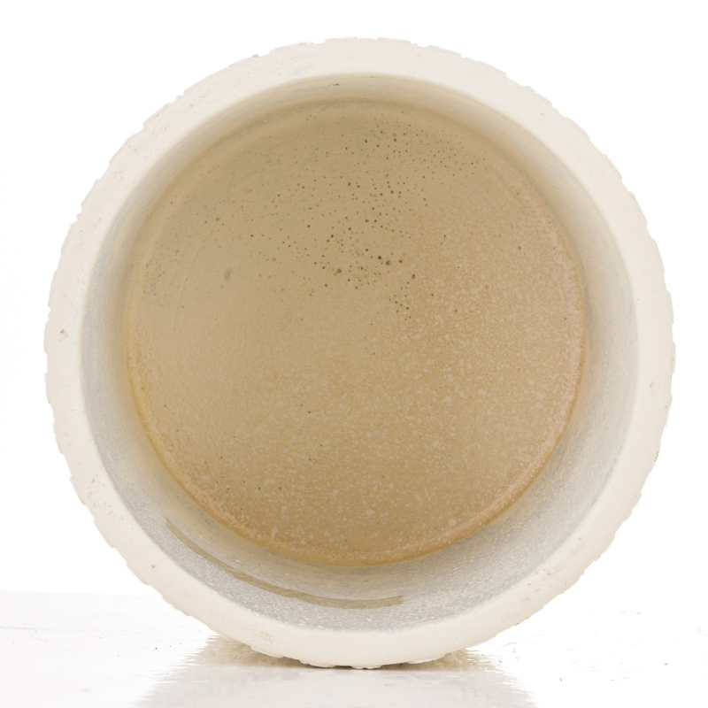 Doniczka kremowa ceramiczna etniczne znaki MHD0-02-236