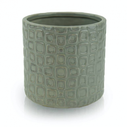Stylowa szara doniczka ceramiczna MHD0-02-242