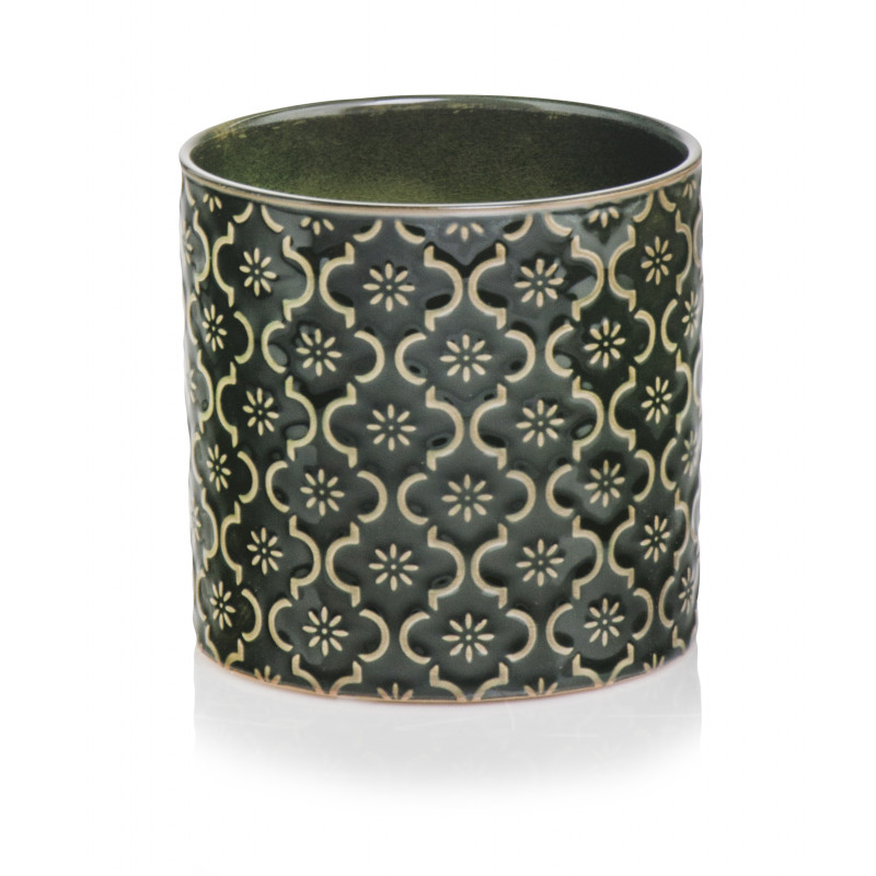 Ceramiczna donica w stylu etno rozeta MHD0-02-106
