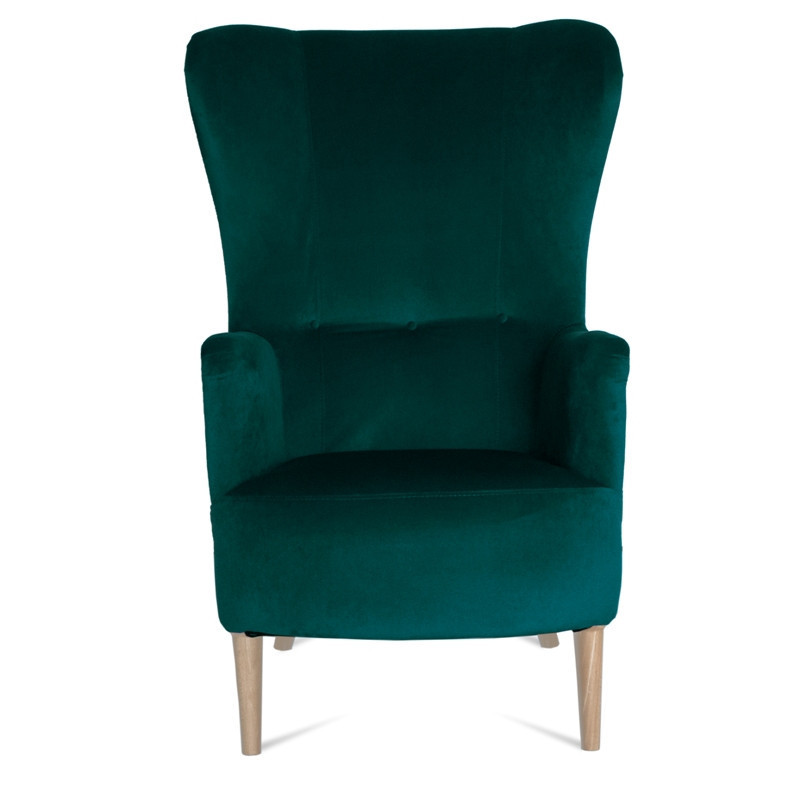 Klasyczny fotel zielony w kolorowe mazy MHT 164