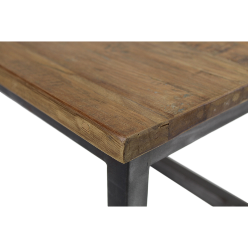 Industrialny stolik kawowy z drewna tekowego MHS2-19