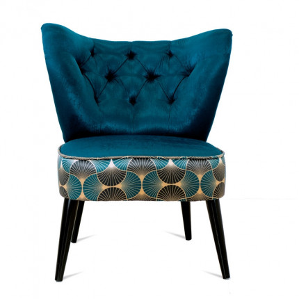 Fotel art deco ciemny turkus MHT 173