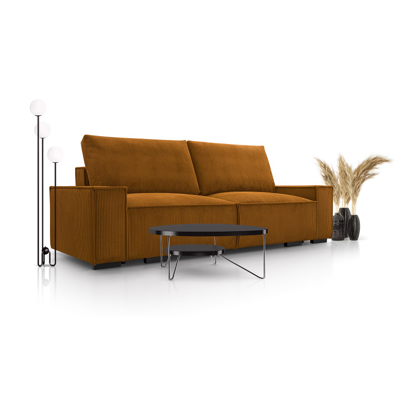 Wygodna sztruksowa sofa z funkcją spania MHT 285