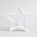Świąteczny świecznik ceramiczny biały gwiazda MHD0-05-51