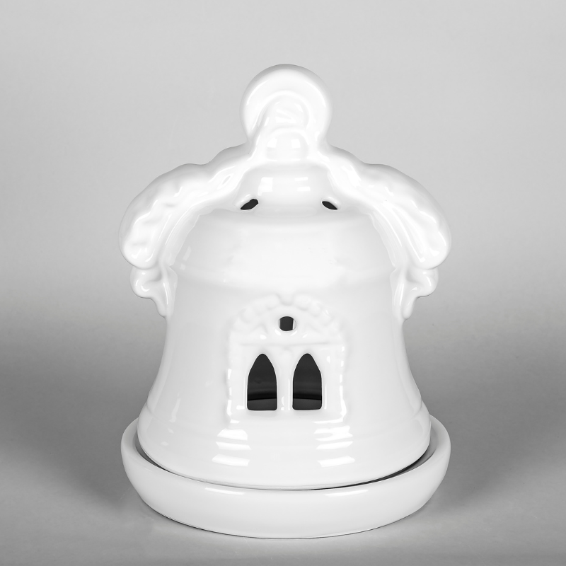 Ceramiczny lampion świąteczny domek