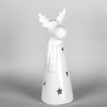 Ceramiczny wysoki lampion świąteczny duży renifer