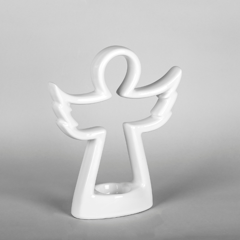 Ceramiczny świecznik na tealighty aniołek