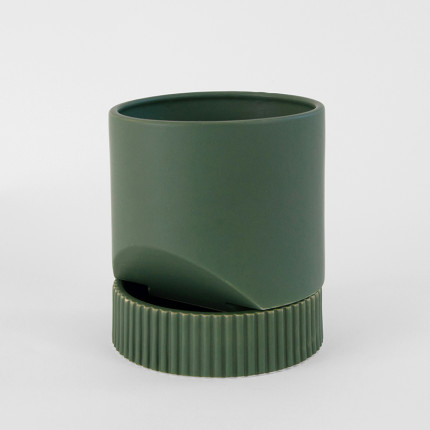 Oryginalna zielona doniczka ceramiczna MHD0-02-248