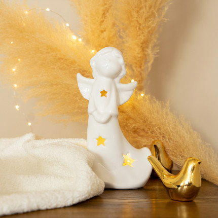 Świąteczny świecznik anioł ceramiczny MHD0-05-47