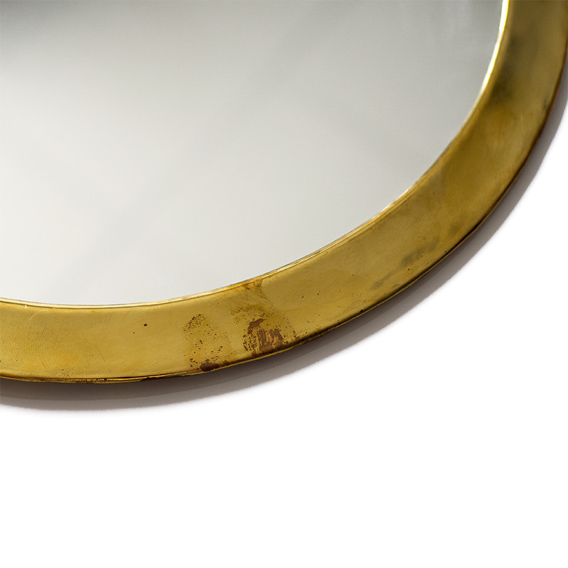 Okrągłe lustro w złotej ramie MHD0-07-04