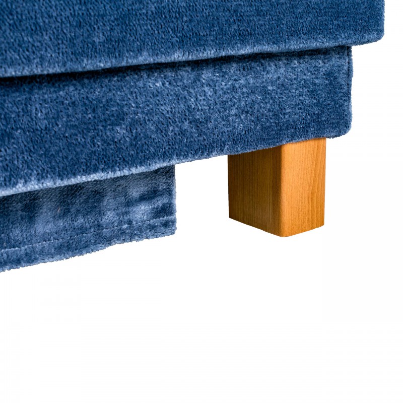 Pluszowa sofa niebieska szybkie rozkładanie 120 cm MHT 430