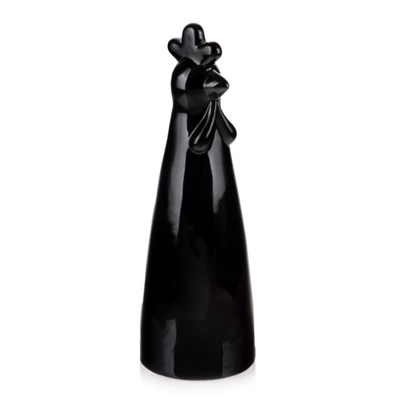 Wielkanocny kogut figurka porcelanowa czarna MHD0-03-154