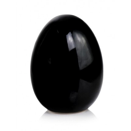 Nowoczesna figurka porcelanowa czarne jajko MHD0-03-147