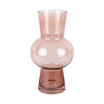 Różowy mały wazon szklany do kwiatów Present Time MHD0-01-68