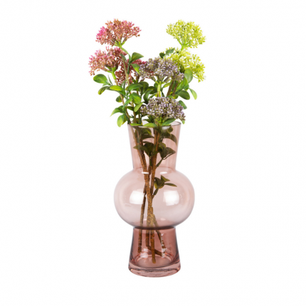 Różowy mały wazon szklany do kwiatów Present Time MHD0-01-68