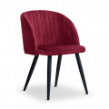 Krzesło glamour bordowe z metalowymi nóżkami MHK0-20