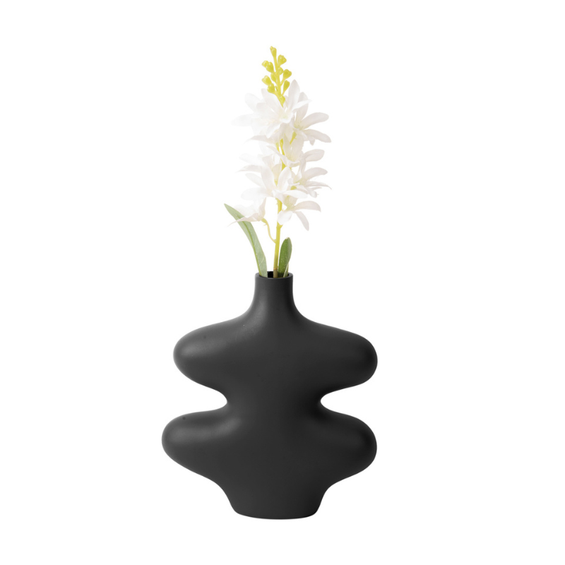 Mały czarny wazon na kwiaty nowoczesny Present Time  MHD0-01-73