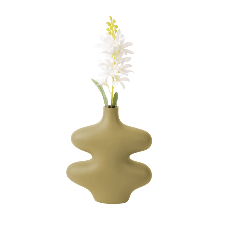 Mały zielony wazon na kwiaty nowoczesny Present Time MHD0-01-74